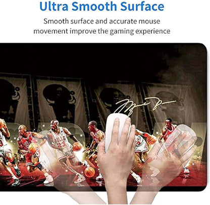 RTGGSEL 31.5x11.8 Inch Non-Slip Long Extended Large Gaming Mouse Pad with Stitched Edges XL Laptops Keyboard Mouse Mat(MJ)