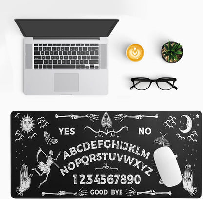 Mysterious Spirit Goth Gaming Mouse Pad 31.5x11.8 Inch Large Desk Mat Black Extended Pads Big Mousepad Non-Slip Rubber Base Keyboard Mat with Stitched Edges for Gaming Laptop Computer PC Desktop