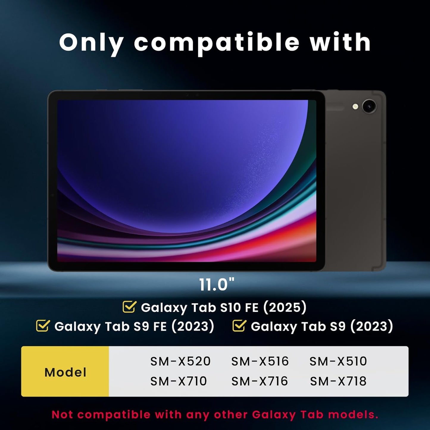 BELLEMOND Tempered Glass Screen Protector for Galaxy Tab S10 FE / S9 FE / S9 / S8 / S7 (10.9”/11”) | Ultra Clear | EZ Guide Kit for Flawless Install | 10H | 1 Pack | Designed in Japan