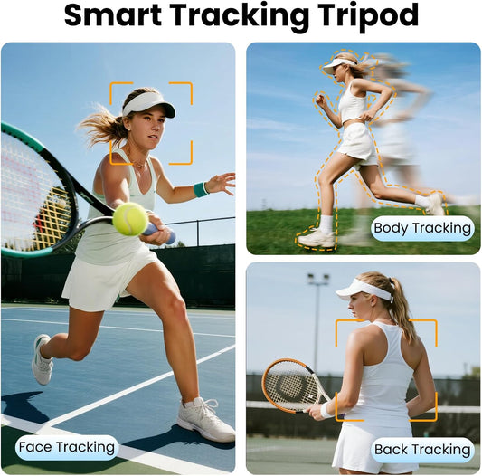 Auto Face Tracking Selfie Stick Tripod for iPhone with Light - 360 Rotation That Follows Your Movement -160cm Phone Camera Tripod Stand with Remote for Vlogging, Live Streaming, Video Recording