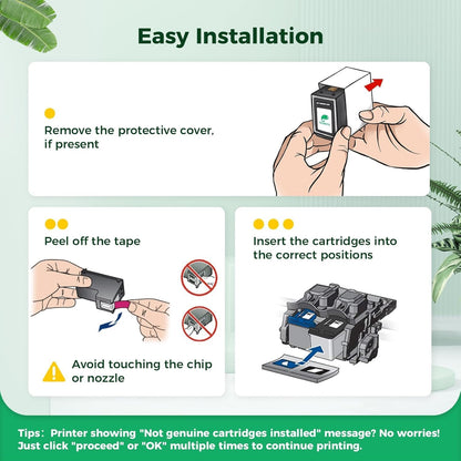COLORETTO 65XL Black and Color Ink Cartridge for HP Printers Envy 5055 5052 5058 Work with HP Deskjet 3755 Ink Cartridges 2655 3752 3720 3722 3723 3758 2652 2622 for HP65 Ink Replacement Combo Pack