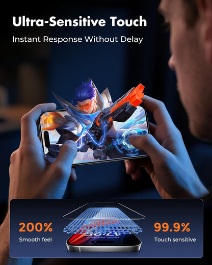 UNBREAKcable 2-Pack Screen Protector for iPhone 16 Pro Max, Double Shatterproof Tempered Glass [Easy Installation Frame] [9H Hardness] [99.99% HD Clear] [Case Friendly] for iPhone 6.9 inch