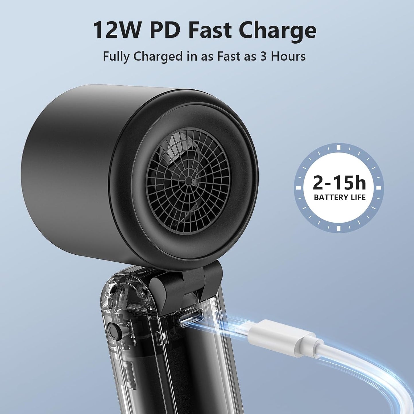 Portable Handheld Mini Fan,Speed(1-100) Adjustable Turbo Personal Fan,4000mAh Battery Rechargeable,AI Digital Display,Gifts for Women Men Camping Travel Summer Outdoor