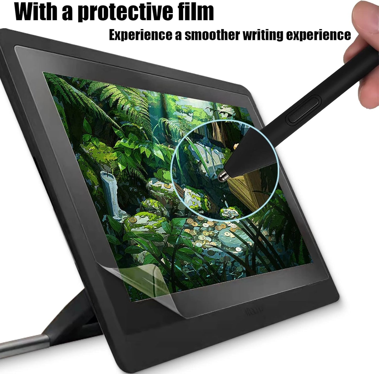 No Worn Out Titanium Alloy Fine Pencil Nibs Compatible with Wacom One Creative Pen, Replacement Hard Refill Tips fits for WACOM ONE DTC133W0A /Galaxy Tab S8 S7 Stylus,2 Pcs