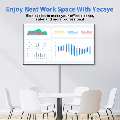 Yecaye Grey Cord Hider, One-Cord Channel Cord Cover on Wall, Cable Management Kit, Wire Covers for Cords, Cable Raceway, W0.59in H0.4in, Grey