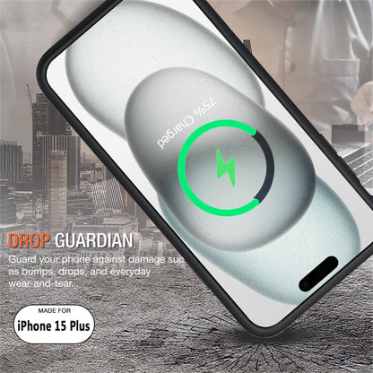 Battery Case for iPhone 15 Plus, 12000mAh Rechargeable Portable Charging Case with Wireless Charging Compatible for iPhone 15 Plus (6.7 inch) with Carplay Extended Battery Pack Charger Case (Black)