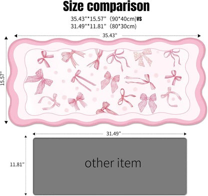 Galdas Gaming Mouse Pad XXL XL Large Long Extended Big Mousepad Non-Slip Rubber Keyboard Mouse Pad with Stitched Edges for Laptop Home Office (35.48x15.75x0.08 Inch)