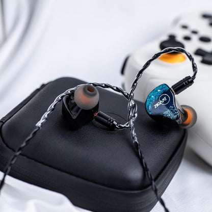 Linsoul ZiiGaat x Fresh Reviews Arete in Ear Monitor, 1DD+4BA Hybrid Earphone IEM, Wired Gaming Earbuds, Studio Monitor Tunning, with Detachable IEM Cable for Musician Audiophile (Blue)