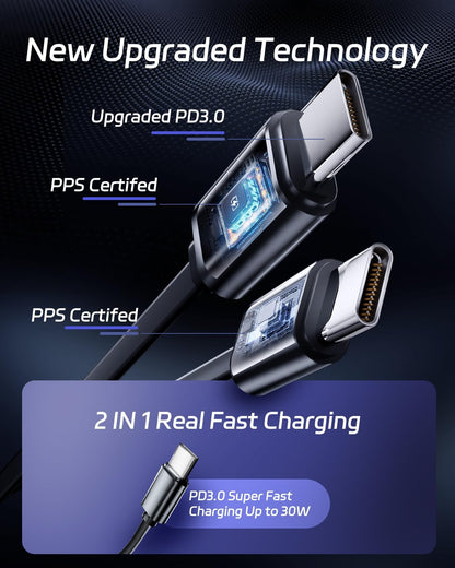 DreamBee Retractable Car Charger,66W Super Fast USB Car Phone Charger,Dual TypeC Retractable Cables Gifts for Men Women Car Truck Accessories for Samsung Galaxy S23+/S23/ S22 iPhone 15/14,iPad