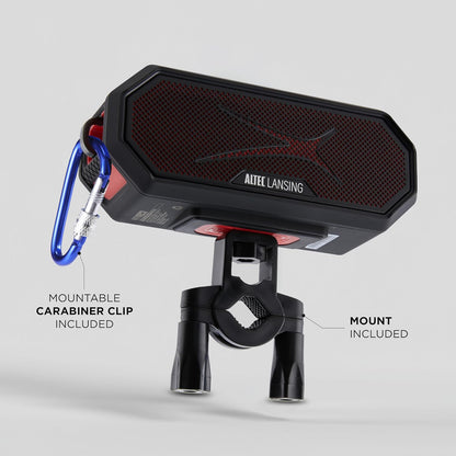 Altec Lansing Magnetic Bluetooth Speaker HYDRAJOLT 2.0, Waterproof IP67, 12W Output Power, 16H Battery, Multicolor LED, 100ft Wireless Range, Voice Assistant, USB-C Quick Charge