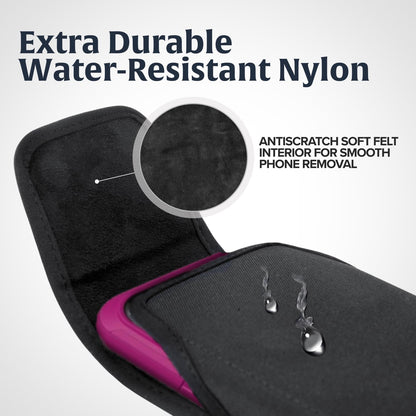 Turtleback Belt Clip for iPhone 16 Pro Max, 15 Pro Max, 14 Pro Max -Large- Fits w/Defender Bulky Style Cases - Premium Black Nylon, Vertical Belt Holder, Magnetic Closure HD Rotating Belt Clip