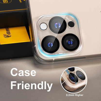 beuxece for 6 Pack iPhone 16 Pro/iPhone 16 Pro Max Camera Lens Protector [Drop Protection] [Case Friendly] [Easy Installation] 9H Tempered Glass Camera Screen Protector Cover Accessories, Clear