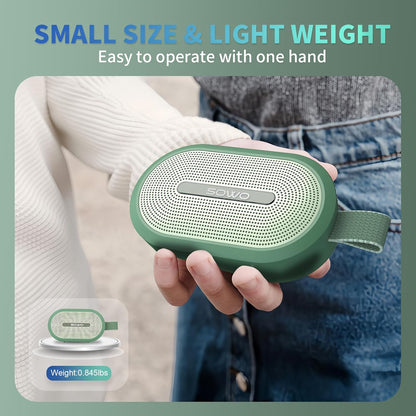 SOWO Wireless Portable Small Speaker, Ultra Magnetic Bluetooth Speaker for Golf Cart, Coverless IP67 Waterproof, 24 H Playtime, Pro Sound, Clip Hanging Design for Outdoor, Indoor - Green