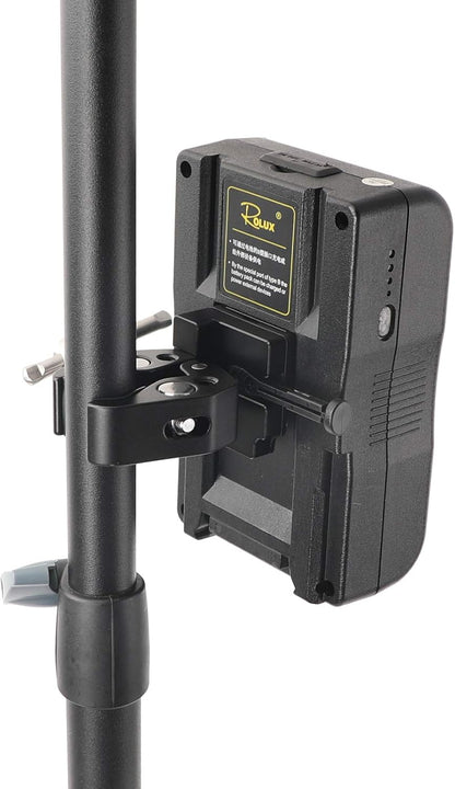 CAMVATE Super Crab Clamp + Universal V-Lock Mount Quick Release Adapter for DSLR Camera Battery - 2596