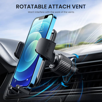 Car Phone Holder Vent [ Metal Clip] Phone Holders for Your Car Hands Free Universal Air Vent Cell Phone Car Mount Fit for iPhone Android All Smartphone Automobile Cradles