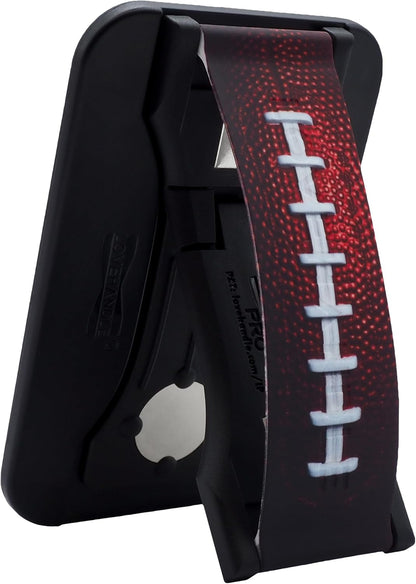 LoveHandle PRO MagSafe Compatible Magnetic Phone Grip w/Kickstand - Mount, Strap and Stand for Smartphone and Tablet - MagSafe Ring Included - Fits All Devices - Football