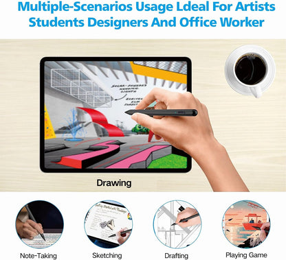 Stylus Pen for iPad 2018-2025 with Palm Rejection, Apple Pencil for Pad11th/10th/9th/8th/7th/6th Gen, iPad Pro 11/12.9 inch, New iPad Air 2025 11&13-inch(M3/2) /5th/4th/3th Gen, iPad mini 6th/5th