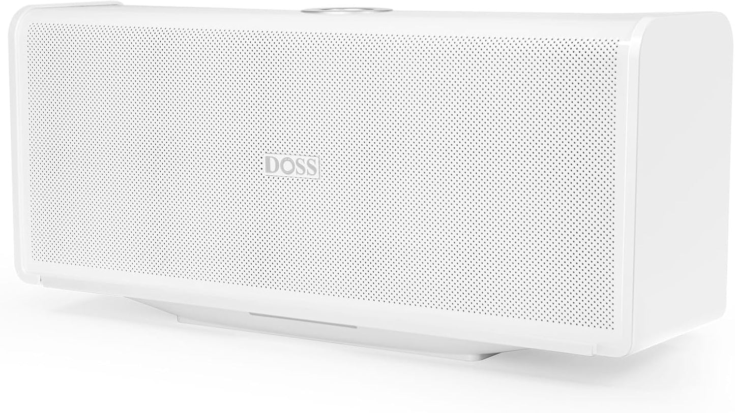 DOSS SoundBox Ultra Bluetooth Speaker with 2.1 Channel Audio, 80W Superior Sound with Deep Bass, Two DSP Technologies, 18H Playtime, BT 5.3, Wireless for Home, Office, Room-White
