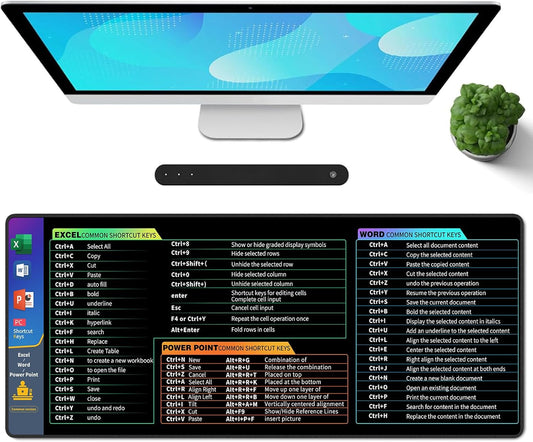 Galdas Gaming Mouse Pad XXL XL Large Long Extended Big Mousepad Non-Slip Rubber Keyboard Desk Pad with Stitched Edges for Laptop Home Office (31.5x11.8x0.08 Inch) … (Shortcut Keys1)