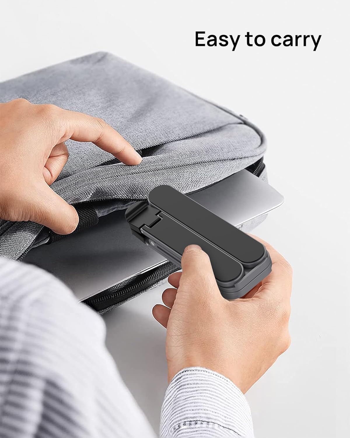 SODI [Ultra Compact] Foldable & Portable Laptop Stand for Desk, Lightweight Tablet Stand for Business Travel, Library, Cafe, 6 Level Height Ergonomic Aluminum Computer Holder for 10-16" Laptops