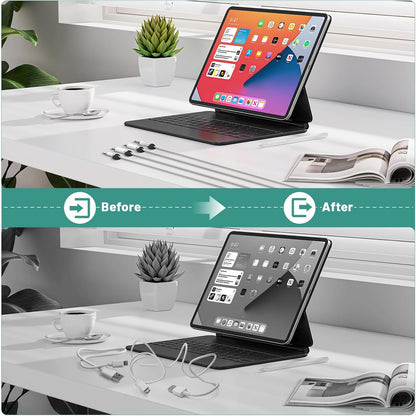 18 Pack Mini Cable Clips, Znben Cord Organizer Holder Adhesive Cord Management Charger Wire Holder Clips for Desk, Home, Office, Car, Cubicle, Nightstand Black