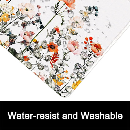 ITNRSIIET Mouse Pad with Stitched Edge Premium Textured Smooth Precise Operation Waterproof Washable Non-Slip Rubber Base Desktop Protection Mat, 10.2×8.3×0.12 inches, Wildflowers