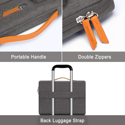 MOSISO 360 Protective Laptop Case 16 inch, 15-15.6 inch Laptop Sleeve Compatible with MacBook Pro 16, HP, Acer, Dell, Lenovo, ASUS, Side Open Carrying Case with 4 Zipper Pockets&Handle, Taupe Gray