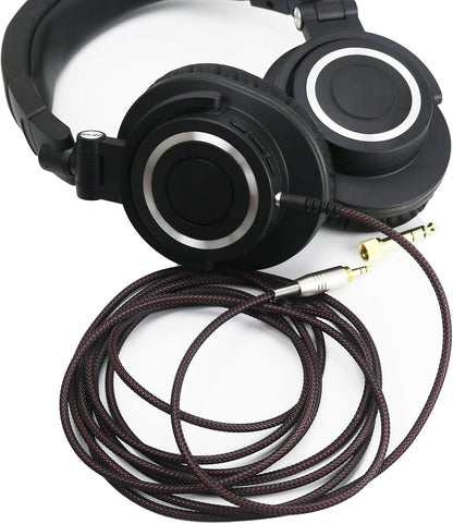 NewFantasia Replacement Audio Upgrade Cable Compatible with Audio-Technica ATH-M50xBT, ATH-AR3BTBK, ATH-SR50BT, ATH-ANC7B, ATH-ANC9, ATH-S700BT, ATH-SR5BTBK Headphones 1.5meters/4.9ft