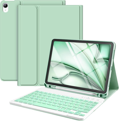 TaIYanG for iPad Air 11 inch M3 & M2 Case with Keyboard 10.9 inch for iPad Air 5 2022/iPad Air 4th Gen Keyboard Case with Pencil Holder, Wireless Keyboard for Air 11" M3/M2 (2025/2024)/iPad Air 5/4