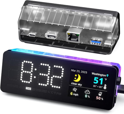 LTC Laptop Docking Station, 7-in-1 USB C Hub with Screen, Multiple Built-in Apps, Multiport Adapter with HDMI 4K@60Hz, 90W Power Delivery, USBC & USBA Data Ports, Dongle for MacBook, Dell, and More