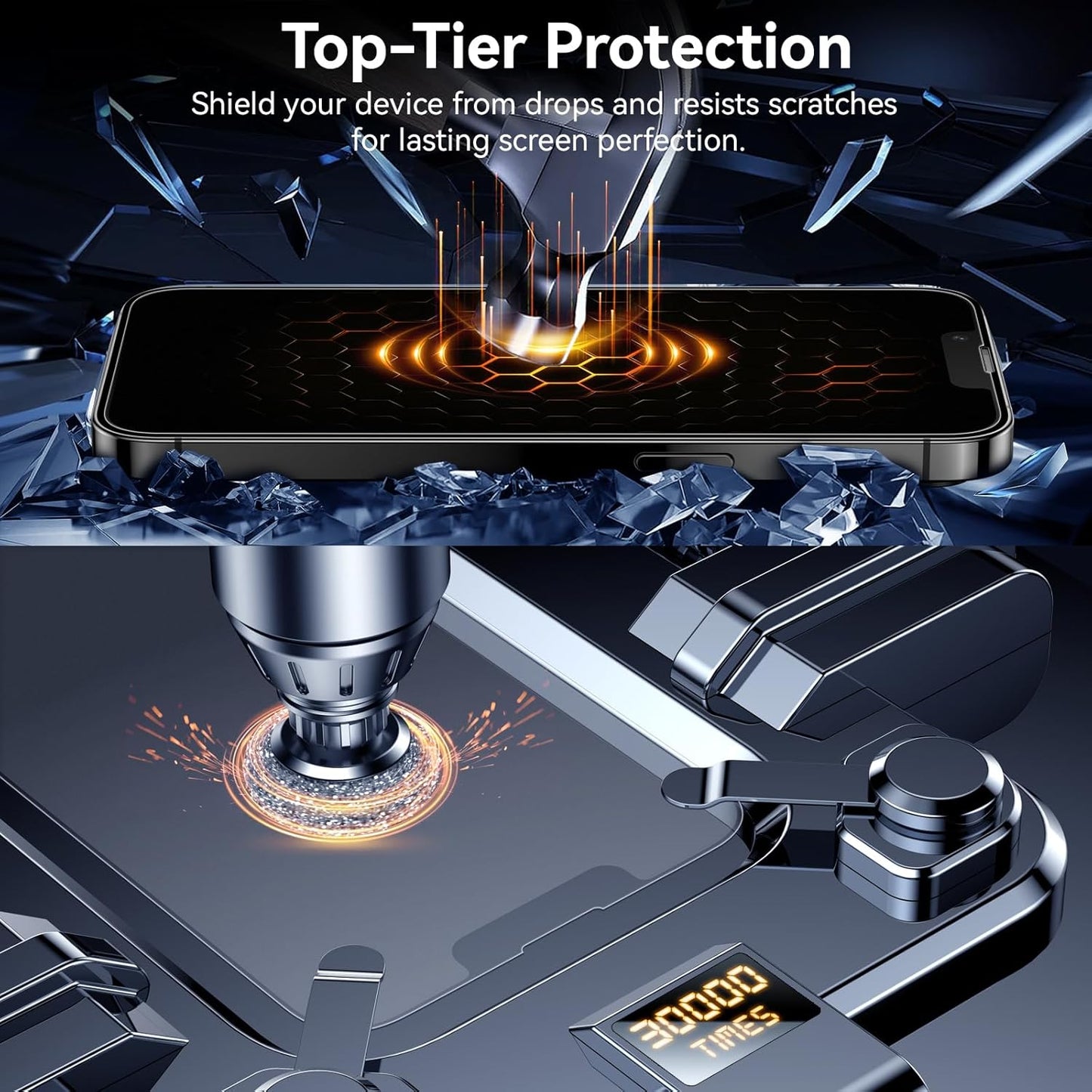 Esanik for iPhone 14 Plus/13 Pro Max Matte Glass Screen Protector [Auto-alignment] Anti-Glare & Anti-Fingerprint,Anti-Reflection,Bubble Free, Smooth as Silk, 2 Pack 9H Glass Screen Cover