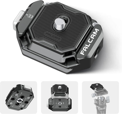 ULANZI F38 Multi-Hole Camera Quick Release Plate Kit, w 1/4" to 3/8" Screw Thread, Quick Release System QR Plate Camera Tripod Mount Adapter for Sony Canon Monopod DSLR Stabilizer Slider DJI