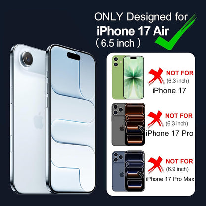 Battery Case for iPhone Air, Upgraded 12000mAh Rechargeable Portable Extended Battery Pack Supported Qi Wireless Charging Case Compatible with iPhone Air(6.5 inch) Charger Cover Power Bank (Black)