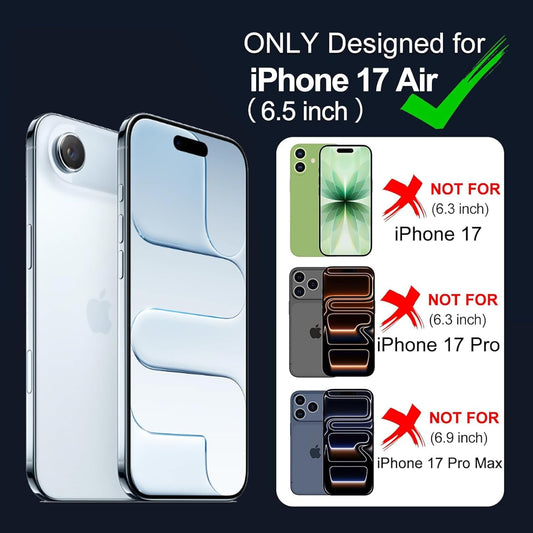 Battery Case for iPhone Air, Upgraded 12000mAh Rechargeable Portable Extended Battery Pack Supported Qi Wireless Charging Case Compatible with iPhone Air(6.5 inch) Charger Cover Power Bank (Black)