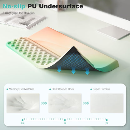 Ospelelf Ergonomic Keyboard Wrist Rest Pad Comfortable Keyboard Stand Riser Holder Pad for Office Gaming