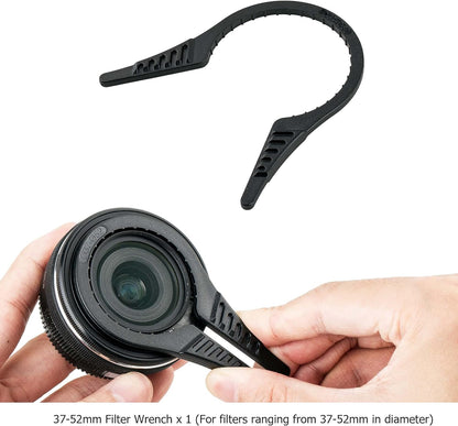 Camera Lens Filter Wrench Kit: PROfezzion 3 Pack Wrench for ND UV CPL Filter, Fit 37-52mm 55-72mm 77-95mm Lens Thread for Canon Nikon Sony Fujifilm Olympus Pentax & Other Camera
