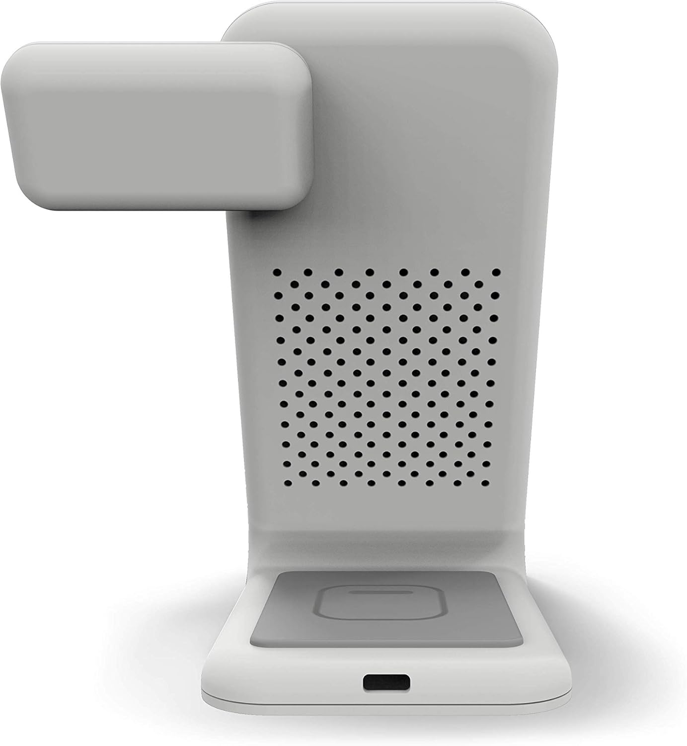 STM ChargeTree Swing 3-in-1 Wireless Charging Station for iPhone/Samsung/Android (15W/7.5W), AirPods (5W), Apple Watch (3W). Qi-Certified Stand, White