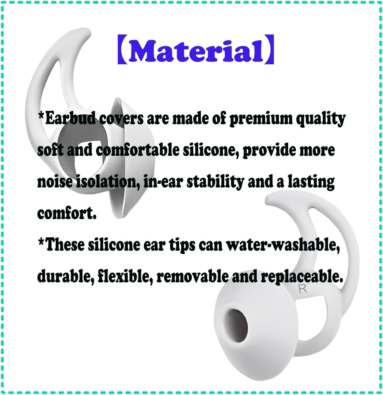 Silicone Earbud Tips Compatible with Bose QuietComfort Earbuds and Sport Earbuds,3 Pairs,Silver