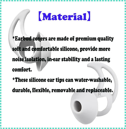 Silicone Earbud Tips 3 Pairs Small Eartips Compatible with Bose QuietComfort Earbuds and Sport Earbuds