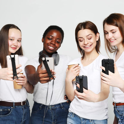 Weewooday 6 Pieces Mobile Phone Security Hand Strap Holder Security Hand Grip Phone Accessory for 5.2-7.5 Inch Smartphones