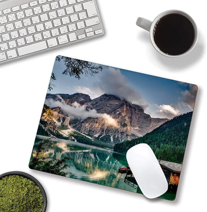 Hokafenle Mouse Pad, Natural Mountains Landscape Mouse Pad, Computer Mouse Mat Square Waterproof Mousepad Non-Slip Rubber Base MousePads for Office Home Laptop