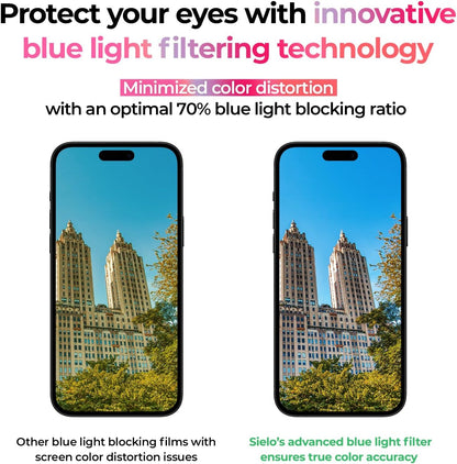 SIELO 2 Pack Matte Screen Protector, 9H Hardness Shatterproof & paper-feel PET Film, Anti-Glare & Anti-Fingerprint Case Friendly Screen Protector Film.