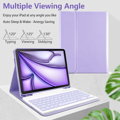 TaIYanG Compatible for iPad Air 11 inch Case with Keyboard for iPad Air 5 2022/iPad Air 4th Gen Keyboard Case with Pencil Holder - Flip Stand Cover for iPad Air 11" M3/M2/iPad 5th 2022/ 4th 2020