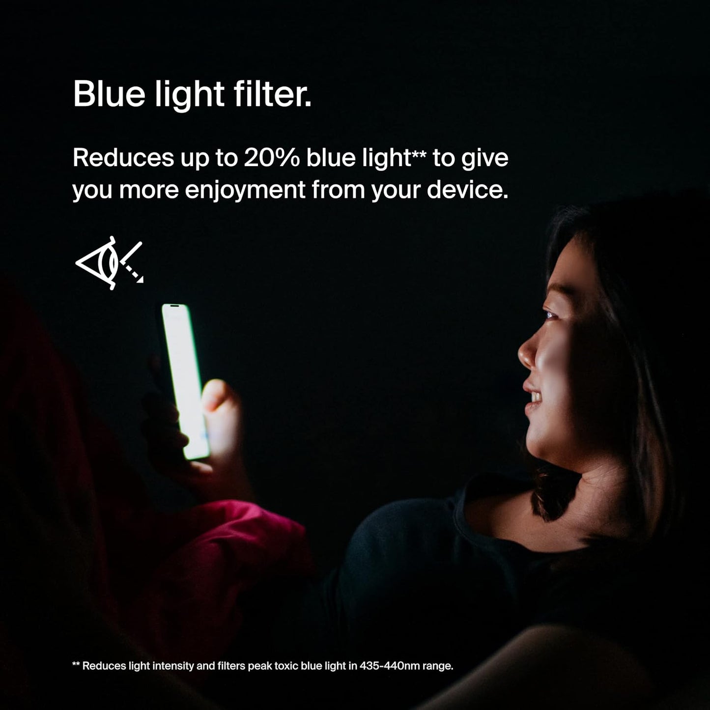 Belkin ScreenForce UltraGlass Blue Light Filter Screen Protector for iPhone 14 Pro Max, Scratch-Resistant Impact Protection w/Included Easy Align Tray for Bubble-Free Application