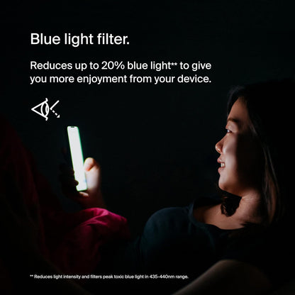 Belkin ScreenForce UltraGlass Blue Light Filter Screen Protector for iPhone 14 Pro Scratch-Resistant Impact Protection w/Included Easy Align Tray for Bubble-Free Application
