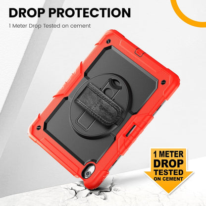 timecity for iPad (A16) 11th/ 10th Generation Case 11''/ 10.9 Inch (2025/2022) - Heavy Duty Protective Cover with Screen Protector, Stand, Shoulder Strap & Pencil Holder | Kids-Friendly - Red