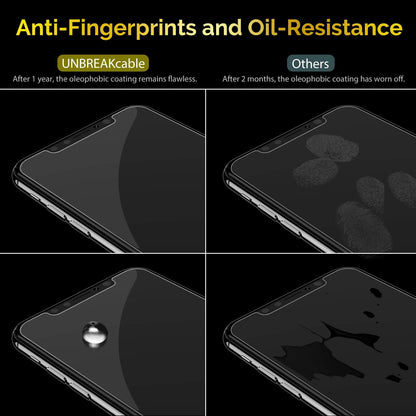 UNBREAKcable 3-Pack Screen Protector for iPhone 11 Pro/XS/X, Double Shatterproof Tempered Glass [Easy Installation Frame] [9H Hardness] [HD Clear] [Case Friendly] for 5.8 Inch