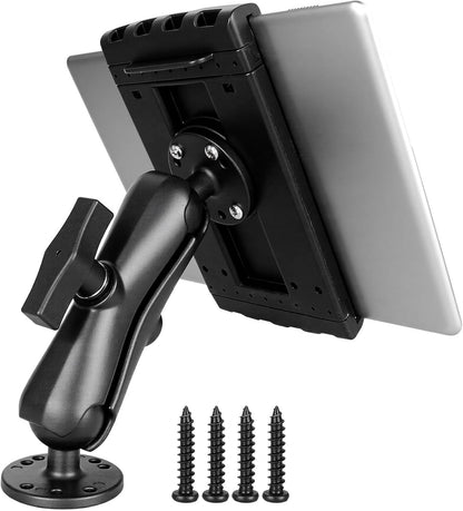 Aluminum Heavy Duty Tablet Mount for Truck, Drill Base Tablet Holder for Car, Compatible with 7.5''-10.2'' Tablets/iPad, iPad Car Mount for Truck, Boat, Dashboard