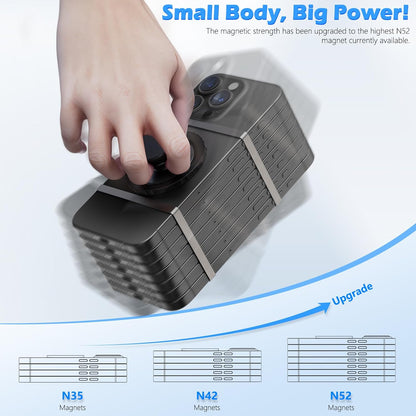 imluckies Magnetic Base Compatible with PopSocket Phone Grips and MagSafe iPhone Series Case, Removable Kindle/Phone Holder Base, Thin & Light Portable Plate, Pure Black