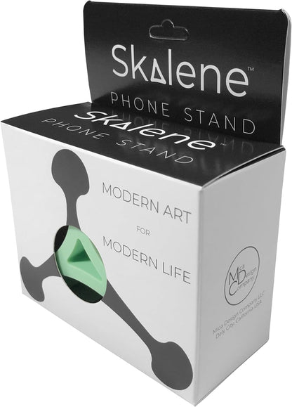 Skalene Phone Stand - 100% Silicone Rubber, Adjustable Phone Holder, Prop, Rest - Desk, Office, Home, Kitchen Accessory (Mint Green)